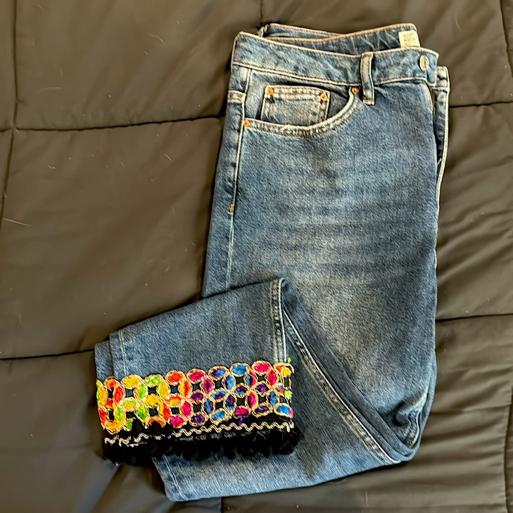 Topshop embellished Moto jeans